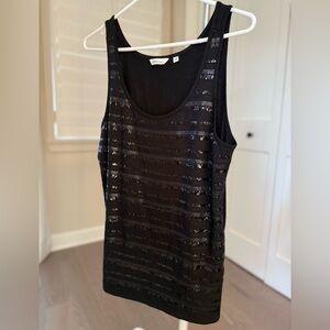 2/$15 🖤🪩 Reitmans Black Sequin Tank Top Size Medium